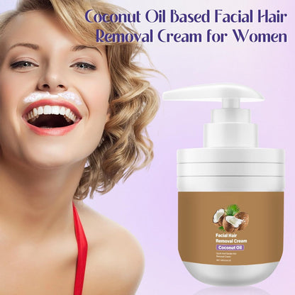 ROSINO Coconut Oil Facial Hair Removal Cream for Women – Gentle Depilatory Cream for Smooth, Hair-Free Skin (1 oz) Avelisse