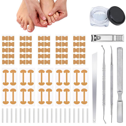Professional Ingrown Toenail Set with Breathable Strips, Curved Toenail Corrector, Painless File & Lifter - BSolus Avelisse