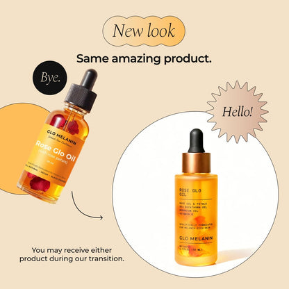 Glo Melanin Rose Glo Oil – Natural Brightening & Soothing Facial & Body Oil with Rosehip, Sea Buckthorn, Argan, Grape Seed & Vitamin E – 100% Clean, Melanin-Friendly (1.7 fl oz 50ml) Avelisse