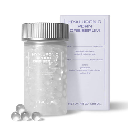 HAUA Hyaluronic PDRN 30,000 ppm Orb Serum – Salmon DNA PDRN Anti-Aging, Skin Repair, Firming & Hydration Serum for Women, 1.58 oz Avelisse