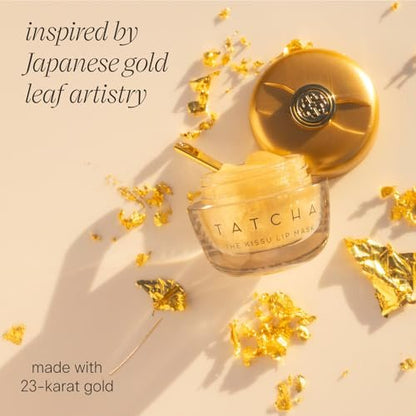 TATCHA The Kissu Gold Leaf Lip Mask – Limited-Edition Restorative Shimmery Lip Mask for Plump, Soft Lips Avelisse