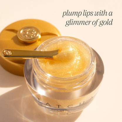 TATCHA The Kissu Gold Leaf Lip Mask – Limited-Edition Restorative Shimmery Lip Mask for Plump, Soft Lips Avelisse