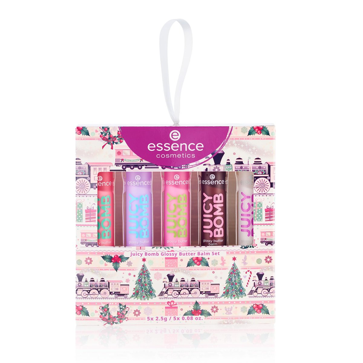 Essence Juicy Butter Balm Holiday Gift Set – 5 Vegan & Cruelty-Free Lip Balms, Stocking Stuffer for Beauty Lovers Avelisse
