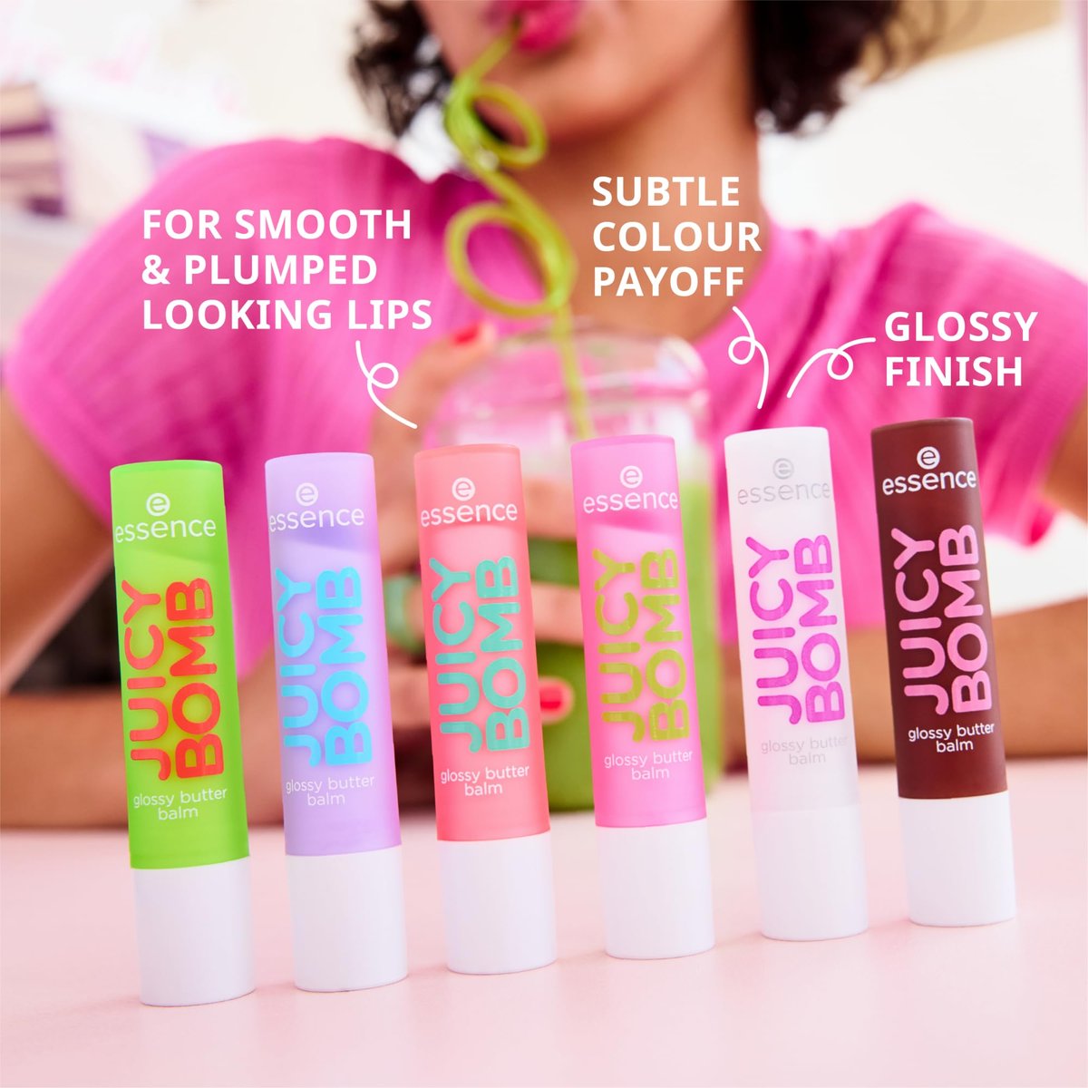 Essence Juicy Butter Balm Holiday Gift Set – 5 Vegan & Cruelty-Free Lip Balms, Stocking Stuffer for Beauty Lovers Avelisse