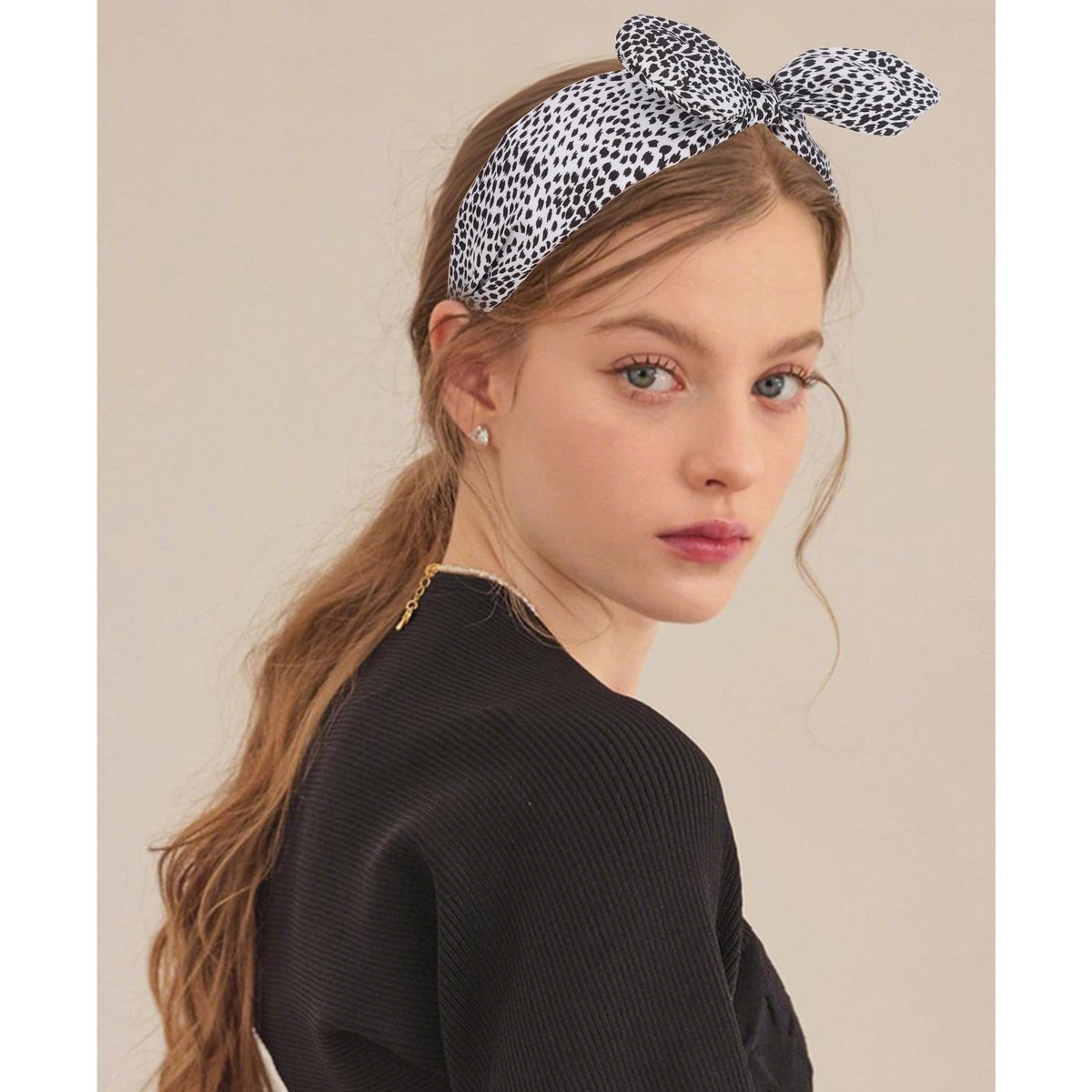 CURASA Big Bow Headbands for Women – Leopard Print Fancy Hair Accessories (4-Pack) - görsel 9
