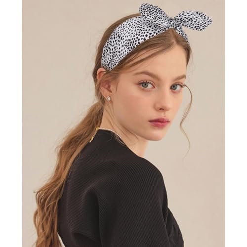 CURASA Big Bow Headbands for Women – Leopard Print Fancy Hair Accessories (4-Pack) - görsel 10