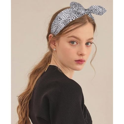 CURASA Big Bow Headbands for Women – Leopard Print Fancy Hair Accessories (4-Pack)