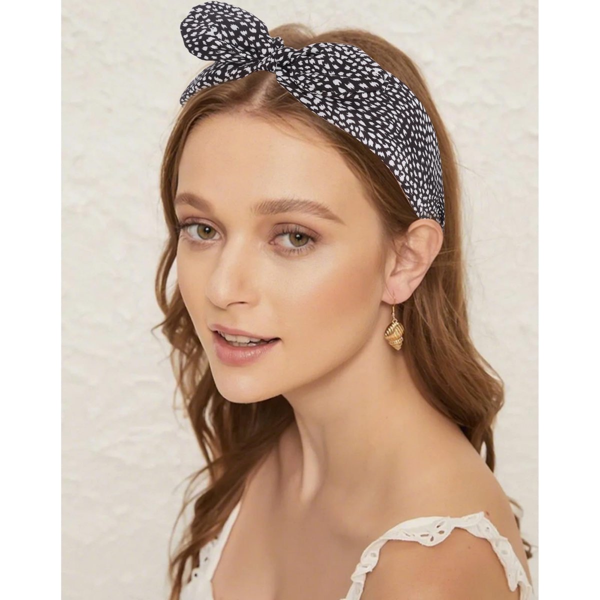 CURASA Big Bow Headbands for Women – Leopard Print Fancy Hair Accessories (4-Pack) - görsel 7
