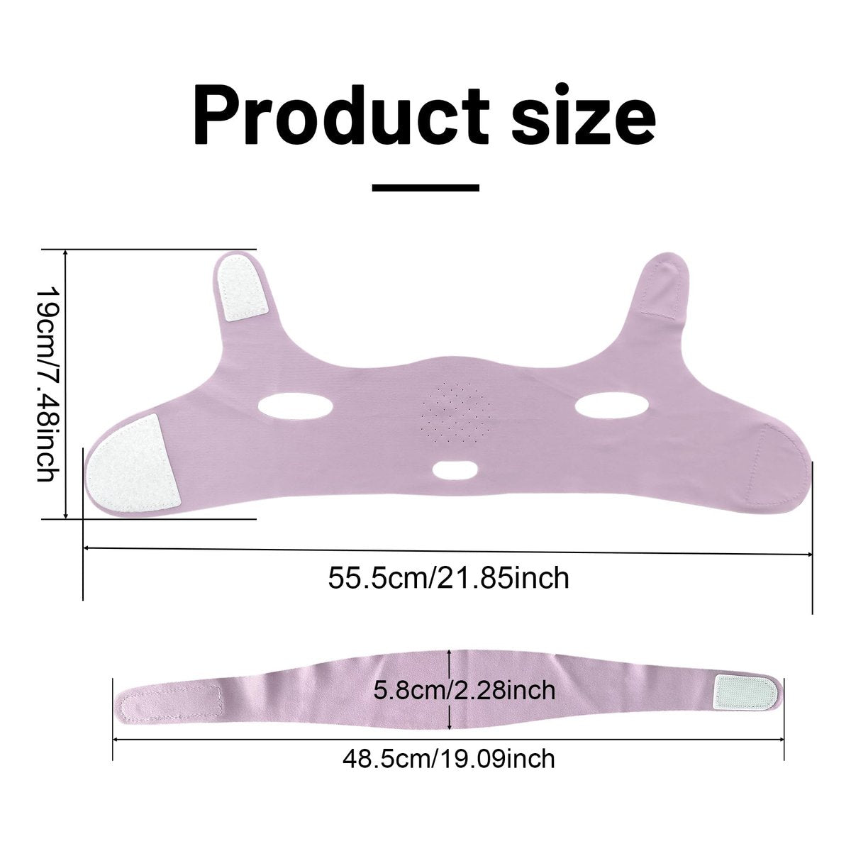 Purple Face Lift Belt - Forehead Lift Band, Breathable Comfort Pressure Forehead Bandage, Chin Up Face Lifting V-Shaped Strap - görsel 16