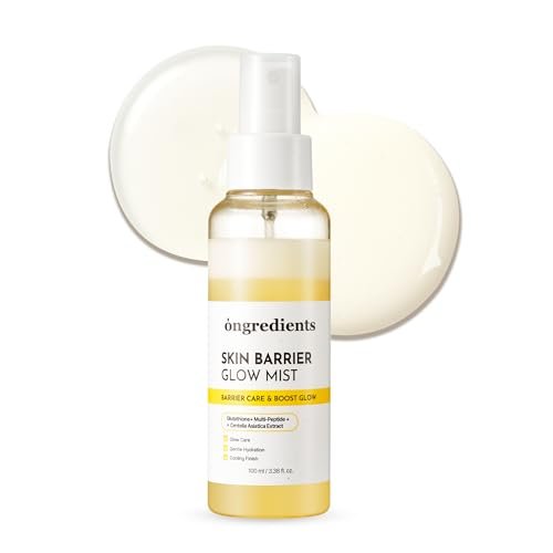 ONGREDIENTS Skin Barrier Glow Mist - Dual-Layer Facial Mist with 98% Pure Glutathione, Multi-Peptide, Centella, Ultra-Fine Spray, Cooling, for Dry and Sensitive Skin, Korean Skin Care, 3.38 fl. oz. Avelisse