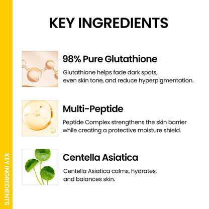 ONGREDIENTS Skin Barrier Glow Mist - Dual-Layer Facial Mist with 98% Pure Glutathione, Multi-Peptide, Centella, Ultra-Fine Spray, Cooling, for Dry and Sensitive Skin, Korean Skin Care, 3.38 fl. oz. Avelisse