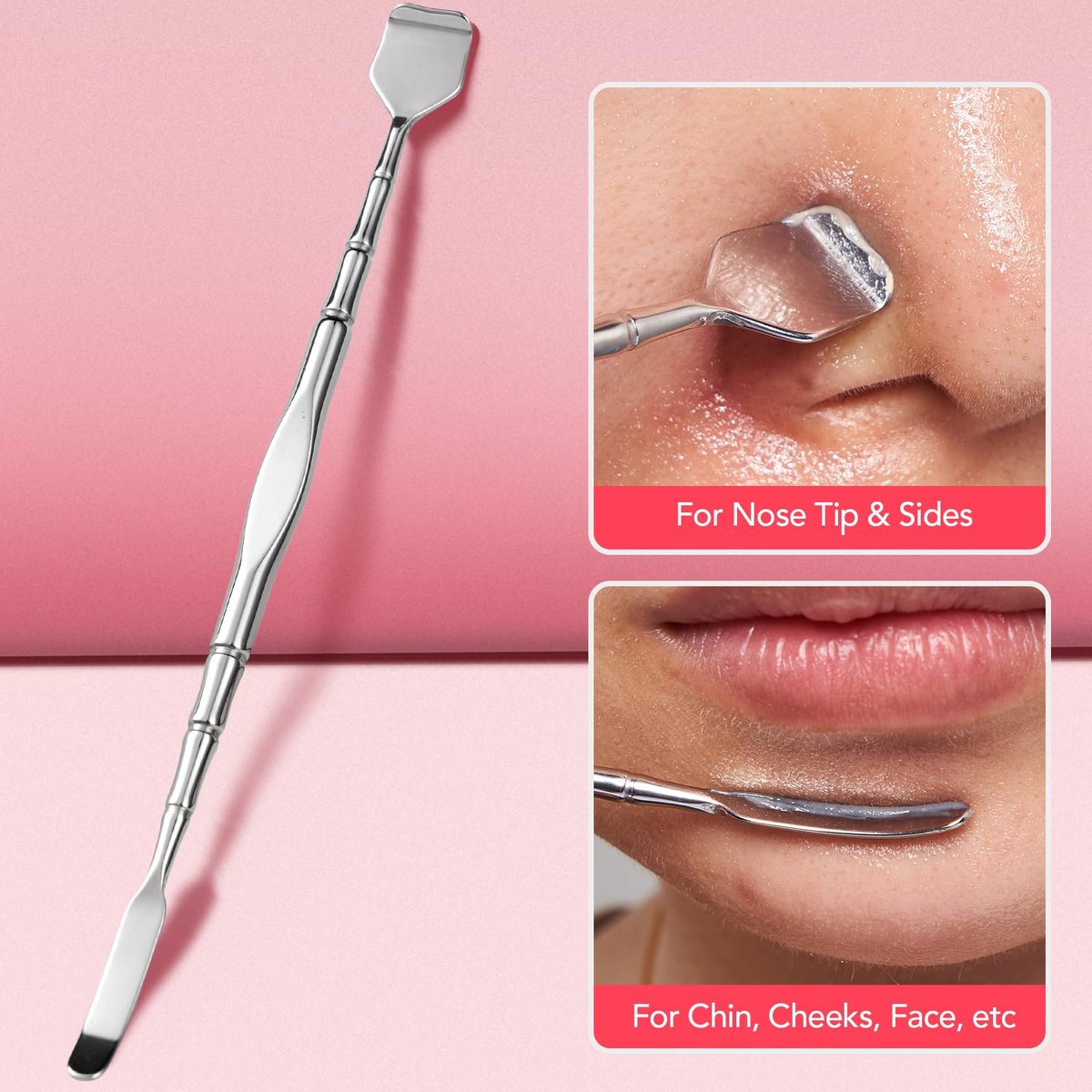 Litbear 6-Piece Stainless Steel Blackhead Remover Tool Kit with Leather Case – Pimple Popper & Acne Extractor for Deep Cleansing - görsel 5
