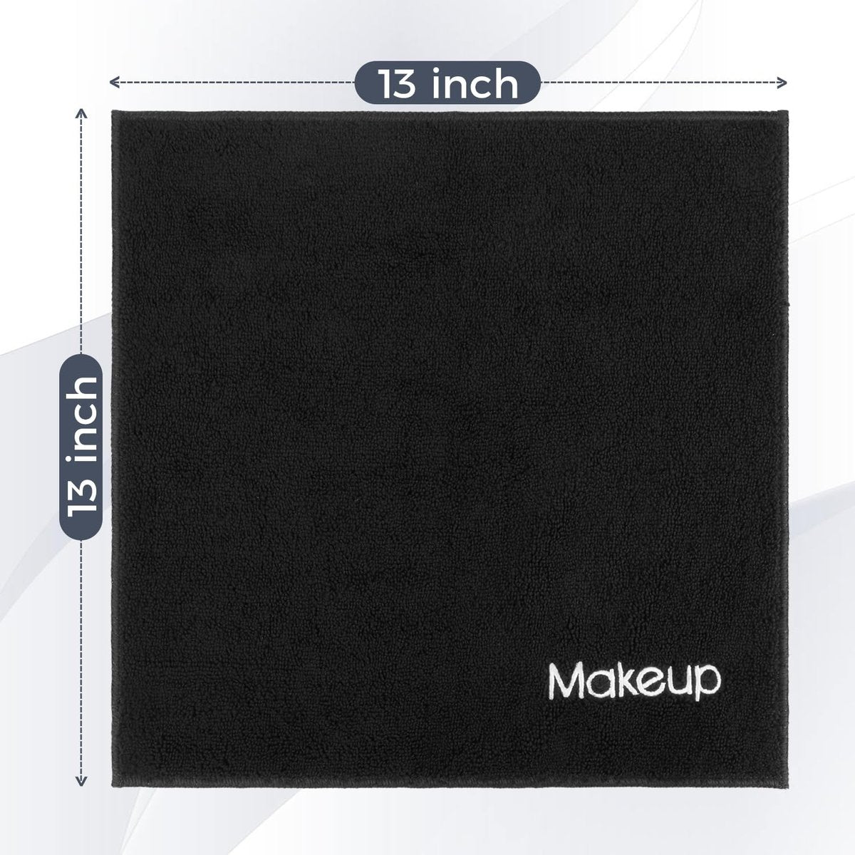 GLIMGLINT Makeup Remover Wash Cloths 5 Pack – Soft Black Microfiber Face Towels, 13 x 13 in, Reusable Facial Cleansing Cloths - görsel 11