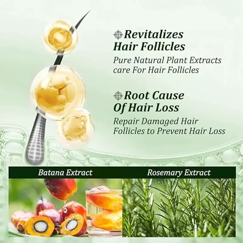 2-Pack Batana Oil & Rosemary Oil Shampoo for Hair Growth, Nourishing & Regenerating Shampoo for Men & Women - görsel 6