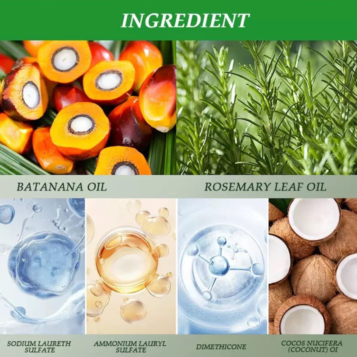 2-Pack Batana Oil & Rosemary Oil Shampoo for Hair Growth, Nourishing & Regenerating Shampoo for Men & Women - görsel 11