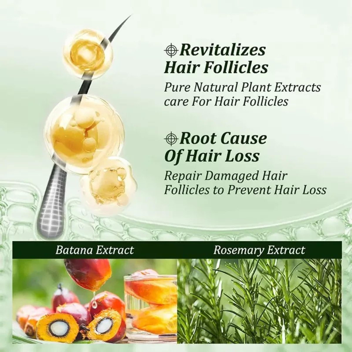 2-Pack Batana Oil & Rosemary Oil Shampoo for Hair Growth, Nourishing & Regenerating Shampoo for Men & Women - görsel 5