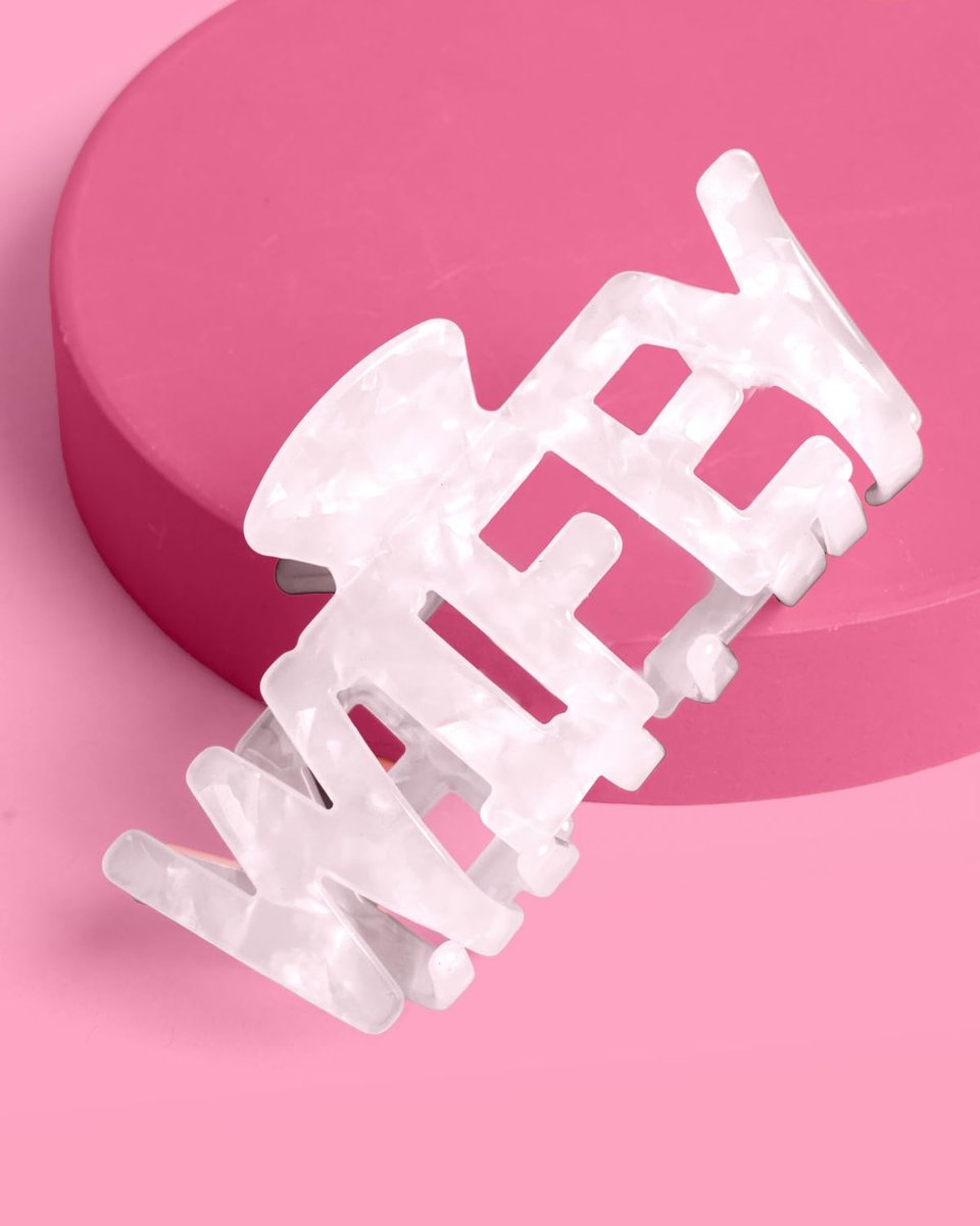 xo, Fetti Wifey Claw Hair Clip - White Marble Acrylic | Bachelorette Party Accessory, Bride Gift, Bridal Shower, Wedding Day, Bride to Be Avelisse