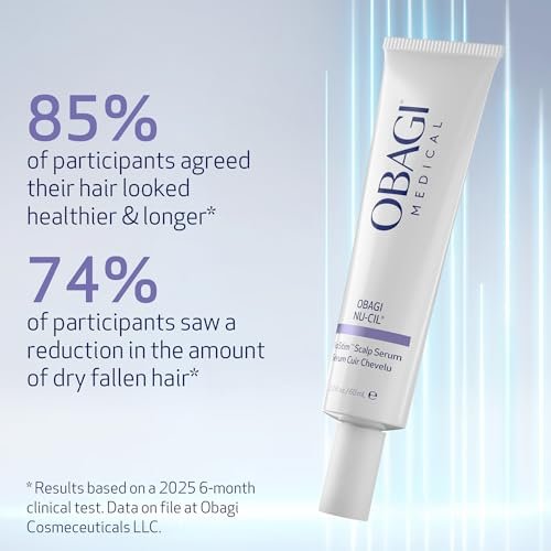 Obagi Nu-Cil BioStim Hair Scalp Serum with Biotin – Clinically Proven for Scalp Health, Fuller & Denser Hair – Lightweight Formula Strengthens Follicles & Encourages Regrowth – 2 oz Avelisse