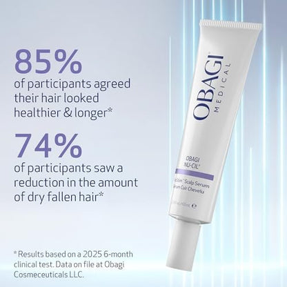 Obagi Nu-Cil BioStim Hair Scalp Serum with Biotin – Clinically Proven for Scalp Health, Fuller & Denser Hair – Lightweight Formula Strengthens Follicles & Encourages Regrowth – 2 oz Avelisse