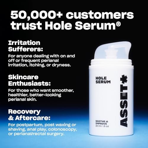 Asset Hole Serum – Soothing Daily Serum for Perianal Skin Health & Radiance – 15ml (0.5oz) | Hydrates, Strengthens, Improves Skin Texture | Gentle, pH Balanced, Non-Greasy Formula Avelisse