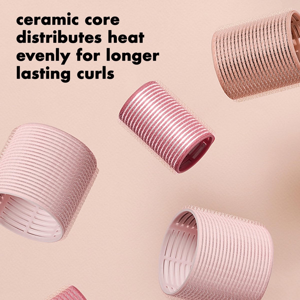 The Hair Edit Ceramic Core Hair Rollers 9-Pack – Heat or No-Heat Styling for Volume, Soft Waves & Bouncy Blowouts - görsel 12