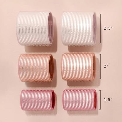 The Hair Edit Ceramic Core Hair Rollers 9-Pack – Heat or No-Heat Styling for Volume, Soft Waves & Bouncy Blowouts