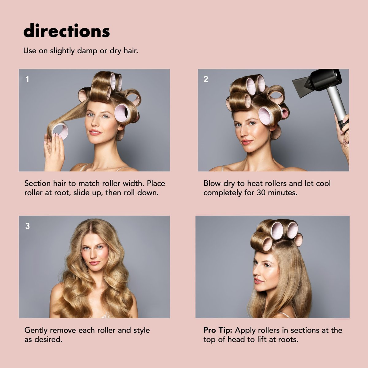 The Hair Edit Ceramic Core Hair Rollers 9-Pack – Heat or No-Heat Styling for Volume, Soft Waves & Bouncy Blowouts - görsel 8