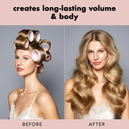 The Hair Edit Ceramic Core Hair Rollers 9-Pack – Heat or No-Heat Styling for Volume, Soft Waves & Bouncy Blowouts