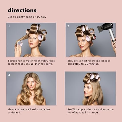The Hair Edit Ceramic Core Hair Rollers 9-Pack – Heat or No-Heat Styling for Volume, Soft Waves & Bouncy Blowouts - görsel 7