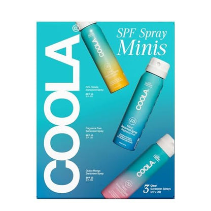 COOLA Organic Sunscreen SPF 50 & 30 Sunblock Spray Kit, Dermatologist Tested, Vegan & Gluten Free, Travel Size, 3 Pack (2 Fl Oz Total) Avelisse