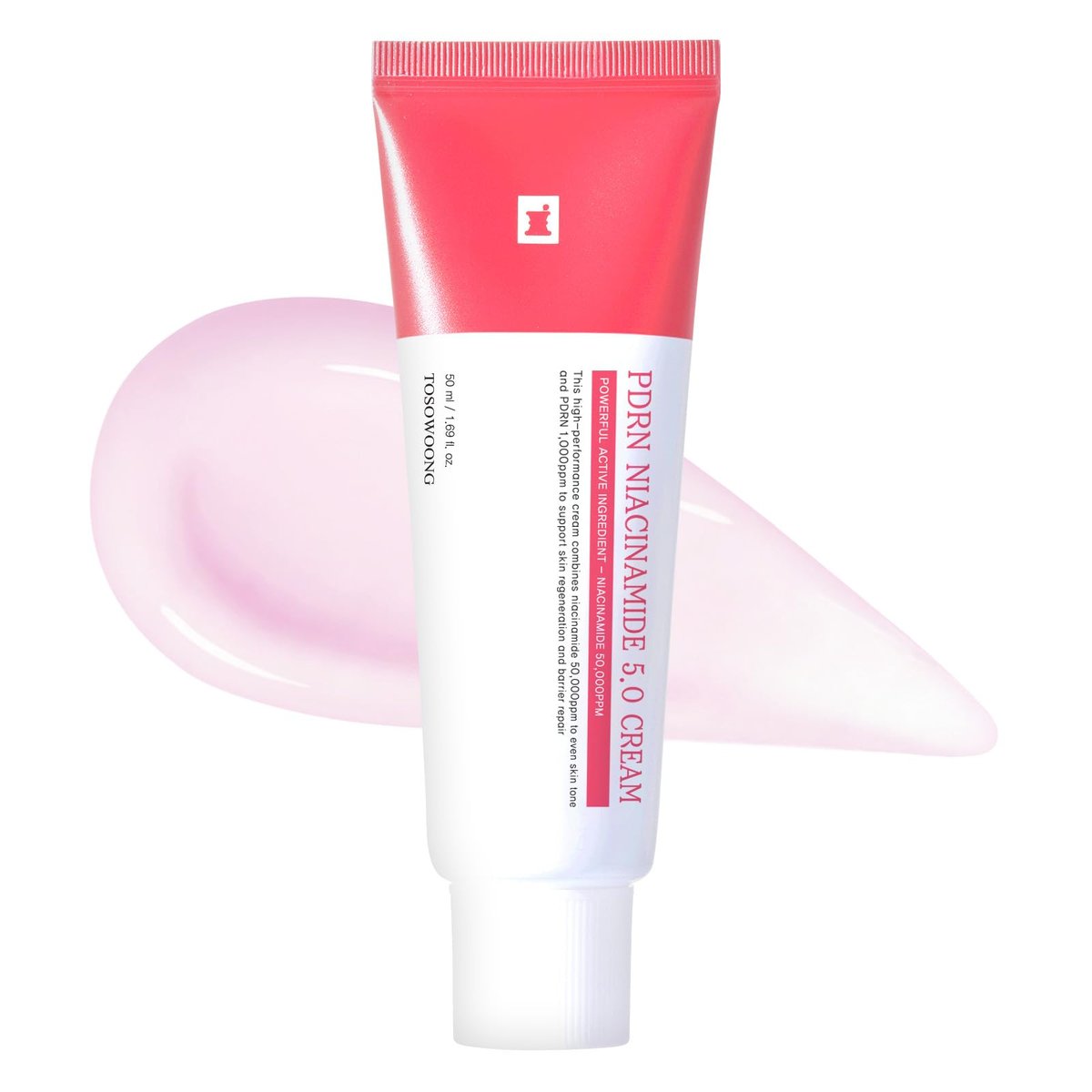 TOSOWOONG PDRN Niacinamide 5.0 Cream – Dark Spot Remover & Hydrating Moisturizer with Salmon DNA, Korean Skincare 50ml Avelisse