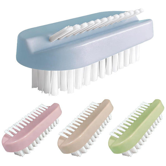 OYEWALLS 4-Pack 2-Sided Nail Brush for Cleaning Fingernails - Soft & Stiff Bristles Hand Scrub Brush for Men, Women & Kids