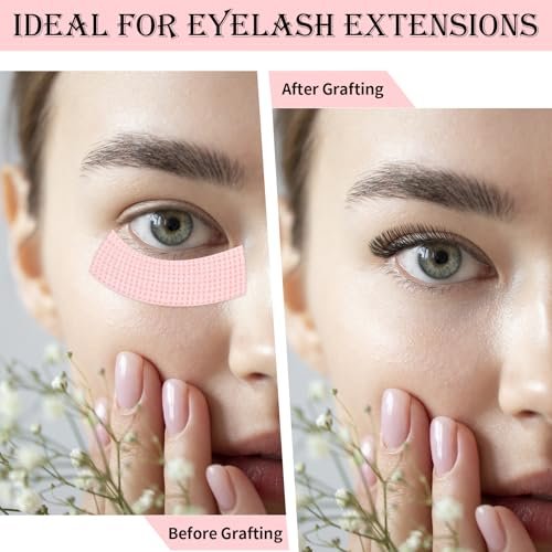BEVTEE 12 Rolls Lash Tape - Self-Adhesive Eyelash Tape for Extensions & Makeup, Soft Breathable Micropore Tape, 9m per Roll, Pink - görsel 10
