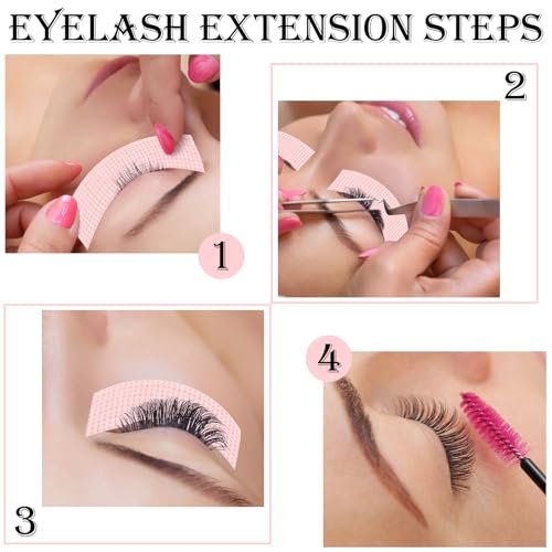 BEVTEE 12 Rolls Lash Tape - Self-Adhesive Eyelash Tape for Extensions & Makeup, Soft Breathable Micropore Tape, 9m per Roll, Pink - görsel 8