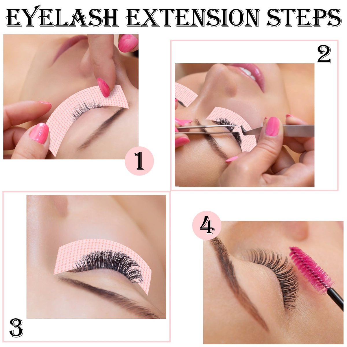BEVTEE 12 Rolls Lash Tape - Self-Adhesive Eyelash Tape for Extensions & Makeup, Soft Breathable Micropore Tape, 9m per Roll, Pink - görsel 7