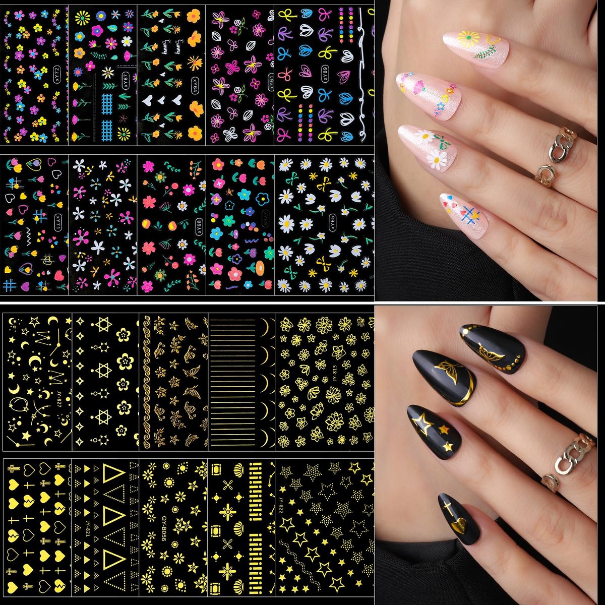 FANDAMEI Nail Art Brushes Kit - Complete Set with Dotting Tools, Rhinestones, Pearls, Charms, Gems, Stickers, and Nail Stand for Press-On Nails - görsel 7