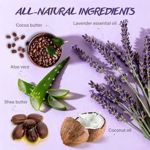 Lavender Relaxing Bath Gift Set for Women – 8-Piece Spa Gift Basket with Shea Butter & Essential Oil Avelisse