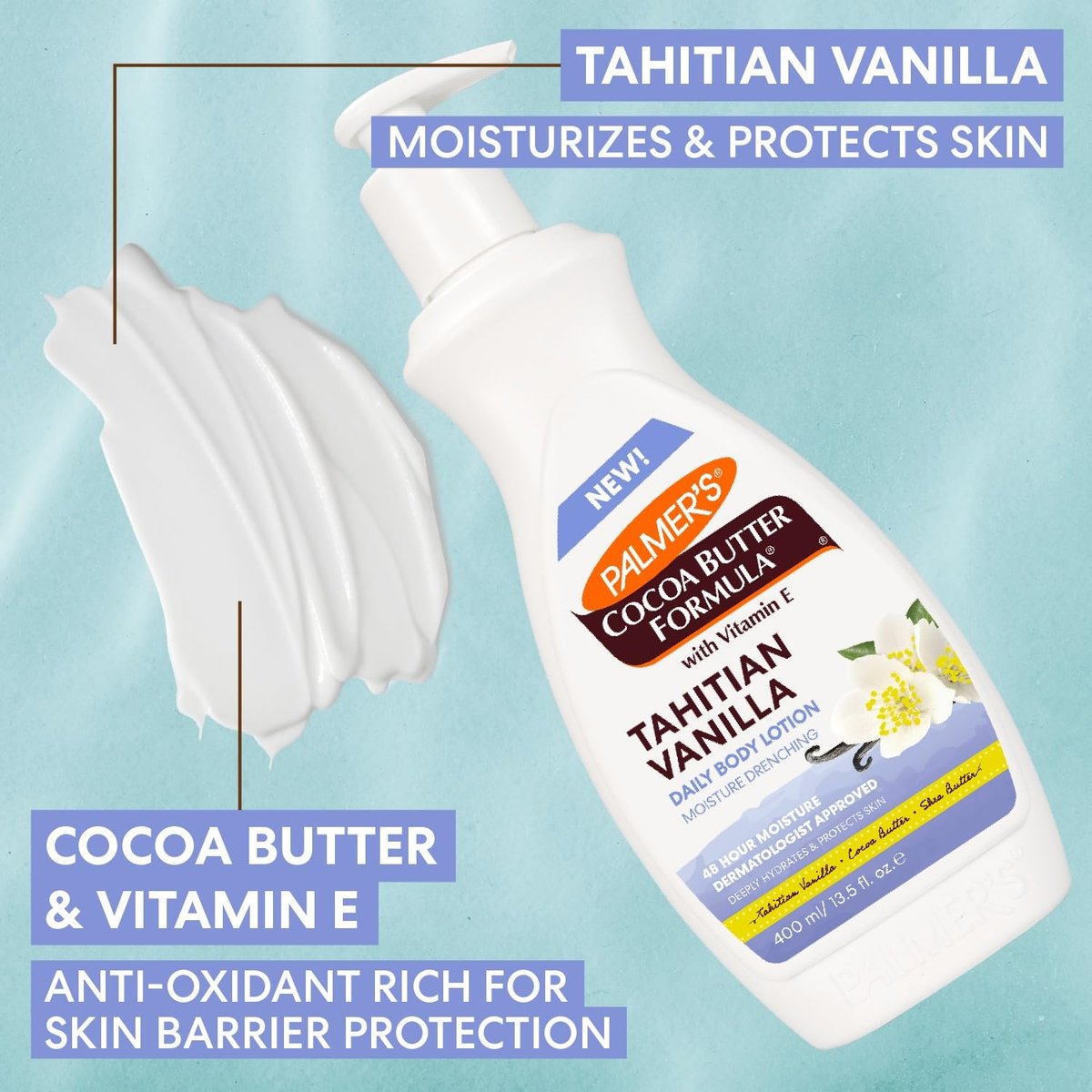 Palmer's Cocoa Butter Formula Glow & Hydrate Bundle: Tahitian Vanilla Body Lotion (13.5 Oz) + Body Oil (6.5 Fl Oz) for Radiant, Glowing Skin Avelisse