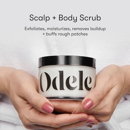 Odele Scalp + Body Scrub – Exfoliating Sugar Scrub with Caffeine, 8 oz Avelisse