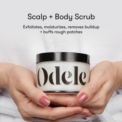 Odele Scalp + Body Scrub – Exfoliating Sugar Scrub with Caffeine, 8 oz Avelisse