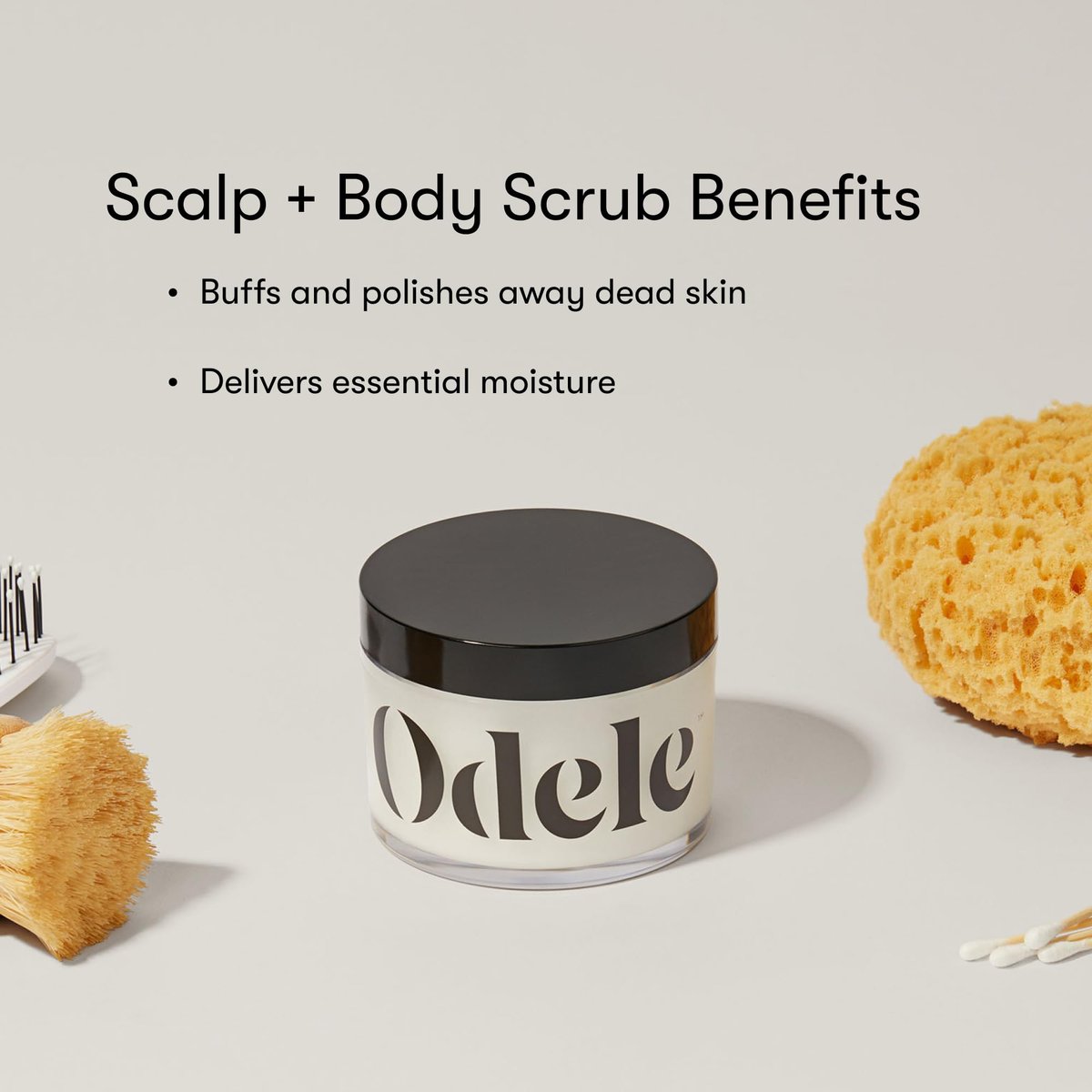 Odele Scalp + Body Scrub – Exfoliating Sugar Scrub with Caffeine, 8 oz Avelisse