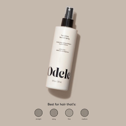 Odele Texturizing Sea Salt Spray – 8 fl oz | Volume & Tousled Texture for Straight to Wavy Hair