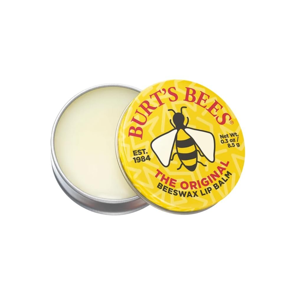 Burt's Bees Original Beeswax Lip Balm Tin – 0.3 oz All-Natural Moisturizing Lip Care - görsel 5
