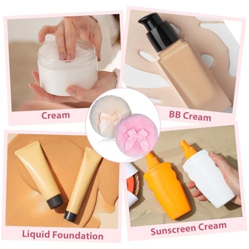 2 Pcs Large Fluffy Powder Puffs - 3.4 Inch Soft Body Powder Puff Washable Reusable Dusting Big Fluffy Puff for Wet Dry Makeup Face Body Avelisse