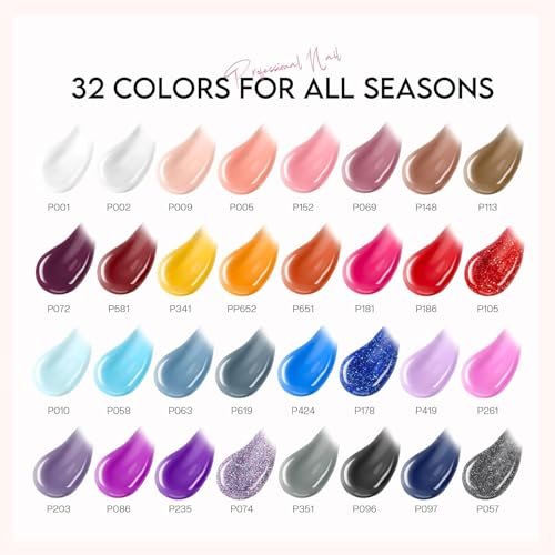 32 Colors Poly Gel Nail Kit for Beginners with UV Light - DIY Gel Extension Set for Home Nail Art, Gift for Women & Girls Avelisse