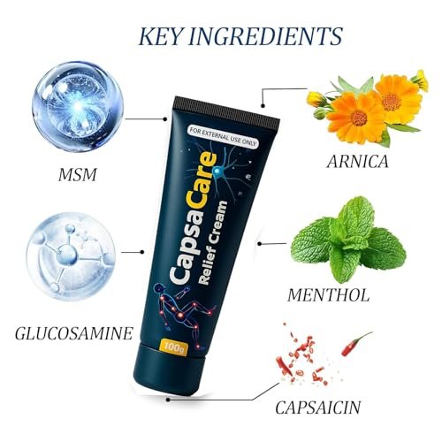 QUZOYU Capsacare Neuropathy Relief Cream - Capsaicin, Arnica, Menthol, MSM & Glucosamine for Feet, Hands, Legs, Muscles, Joints, Waist - Fast Absorption, Mild & Natural Avelisse