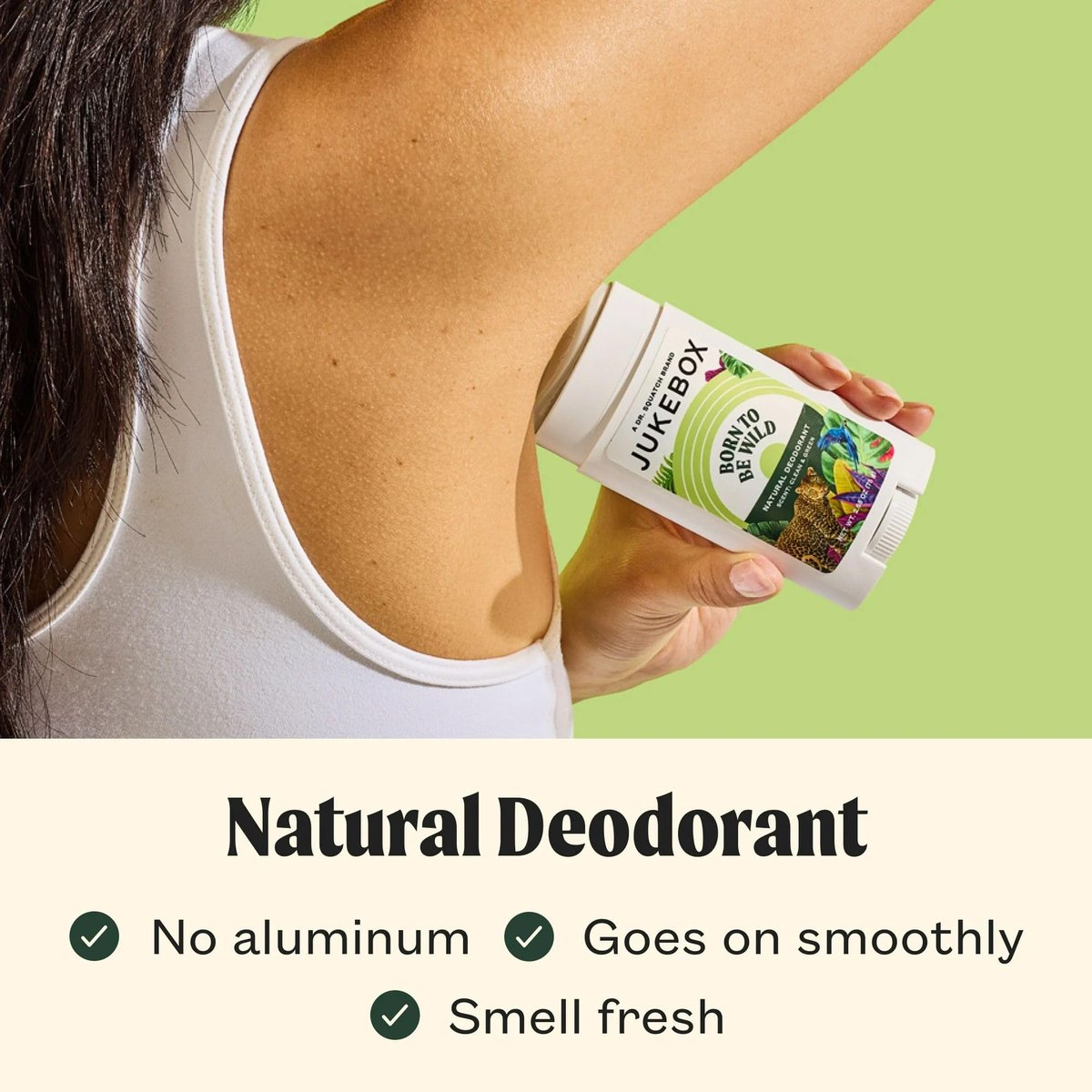 JUKEBOX Natural Deodorant for Women – Born to Be Wild Scent, Aluminum-Free, No Baking Soda, 2.65 oz - görsel 3