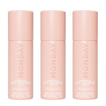 MONDAY HAIRCARE Original Dry Shampoo with Keratin, Oil-Absorbing for All Hair Types, 50ml (3-Pack)