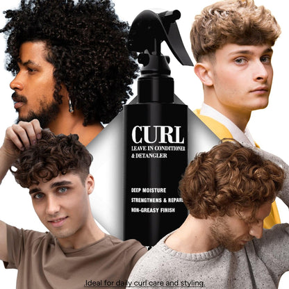 Pacinos Curl Leave In Conditioner and Detangler - Hydrating Curl Conditioner for Daily Use - Frizz Control and Natural Shine - 8 oz Avelisse