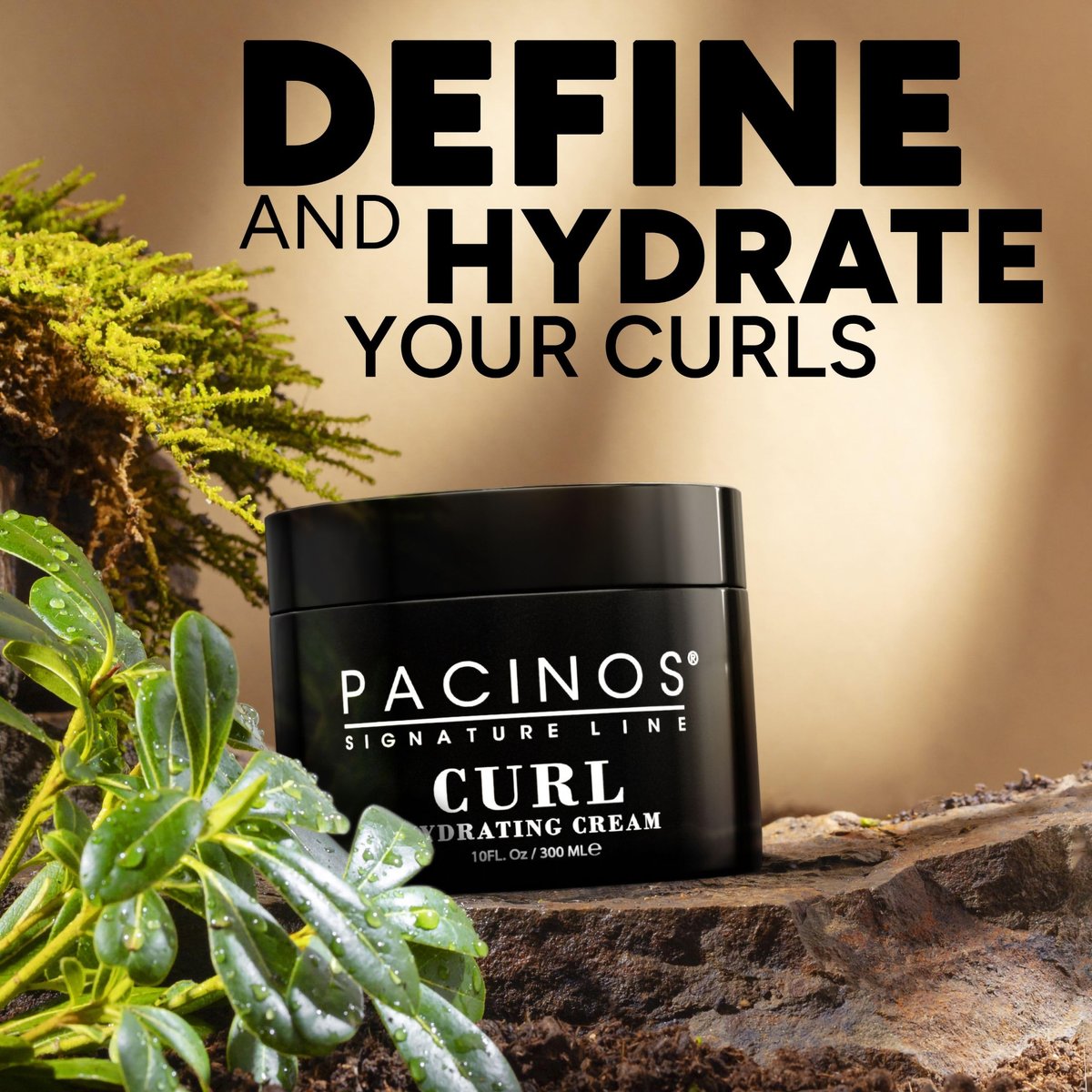 Pacinos Curl Hydrating Cream - Curl Defining & Frizz Control Styling Cream - Salon Quality Moisture Control for Curly Hair - 10 oz Avelisse